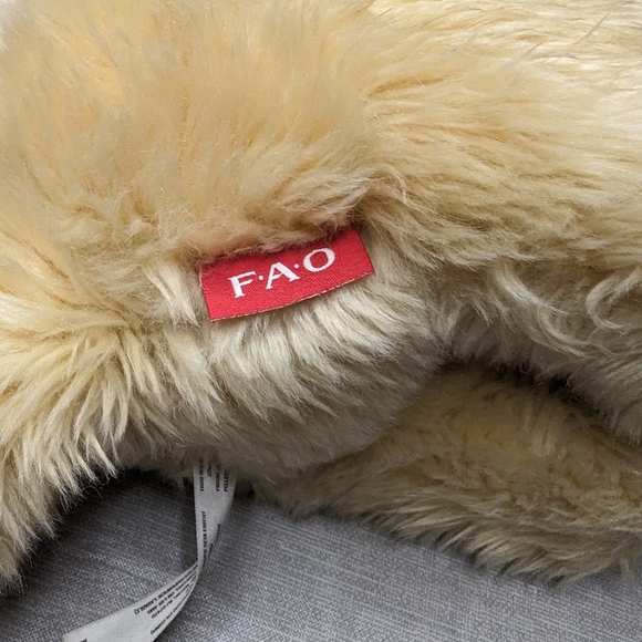 2015 FAO Schwarz Toys R Us Golden Retriever Dog Sitting Plush Toy Medium 12” - Picture 10 of 16